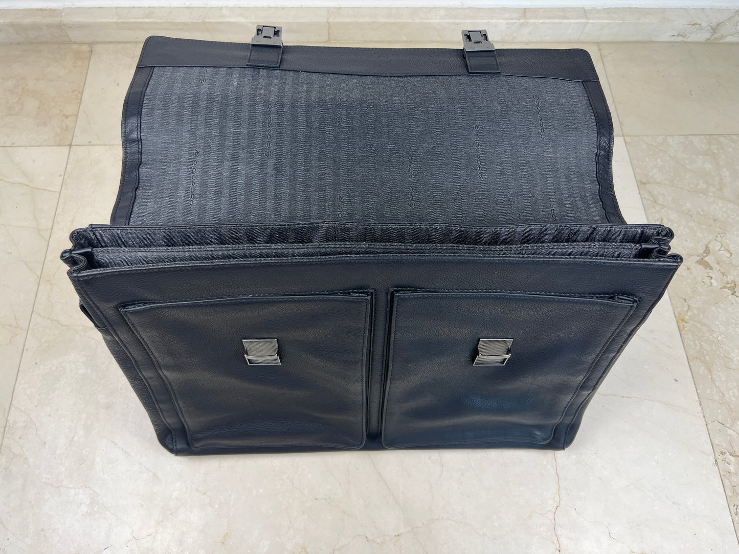 Cartella Porta Laptop in Pelle Piquadro Ronnie Nera