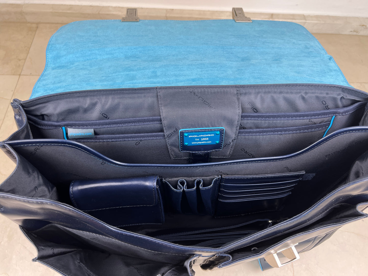 Cartella Porta Laptop in Pelle Piquadro Blue Square CA1068B2